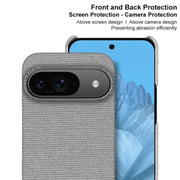 For Google Pixel 9 / 9 Pro imak Ruiyi Series Cloth Texture PU + PC Phone Case(Light Grey)