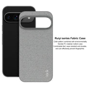 For Google Pixel 9 / 9 Pro imak Ruiyi Series Cloth Texture PU + PC Phone Case(Light Grey)