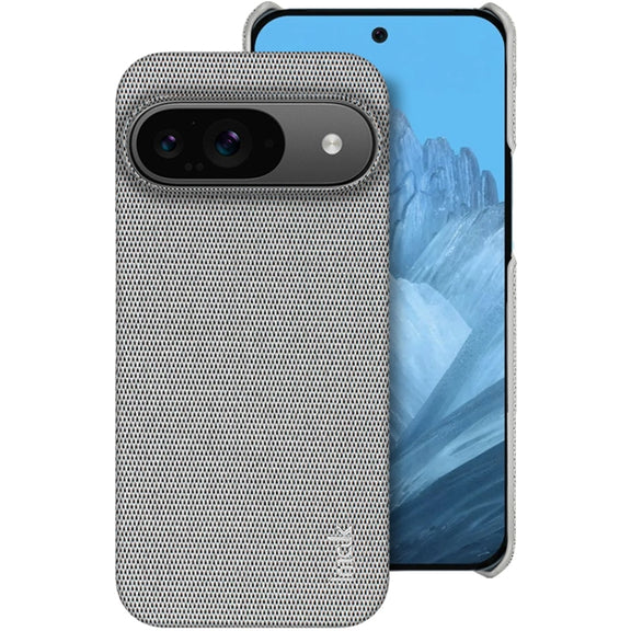 For Google Pixel 9 / 9 Pro imak Ruiyi Series Cloth Texture PU + PC Phone Case(Light Grey)
