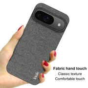 For Google Pixel 9 / 9 Pro imak Ruiyi Series Cloth Texture PU + PC Phone Case(Dark Grey)