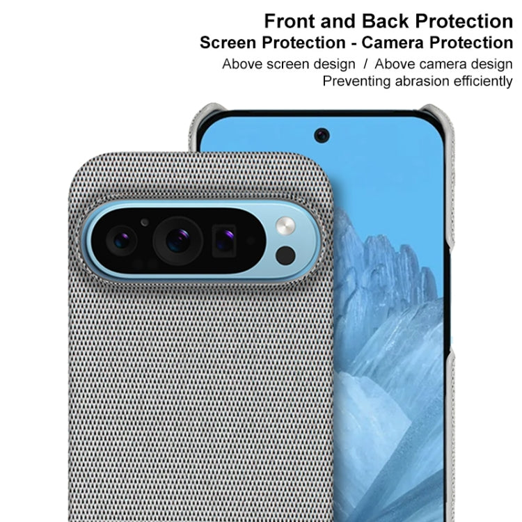 For Google Pixel 9 Pro XL imak Ruiyi Series Cloth Texture PU + PC Phone Case(Light Grey)