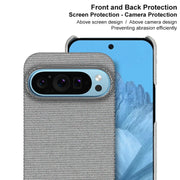 For Google Pixel 9 Pro XL imak Ruiyi Series Cloth Texture PU + PC Phone Case(Light Grey)