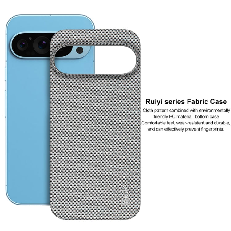 For Google Pixel 9 Pro XL imak Ruiyi Series Cloth Texture PU + PC Phone Case(Light Grey)
