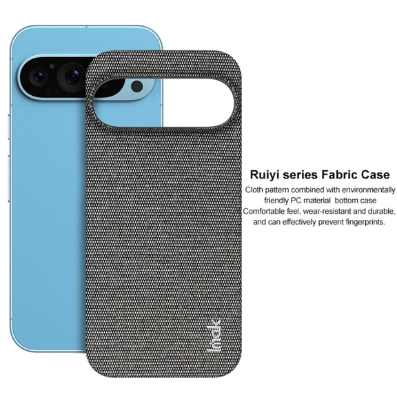 For Google Pixel 9 Pro XL imak Ruiyi Series Cloth Texture PU + PC Phone Case(Dark Grey)
