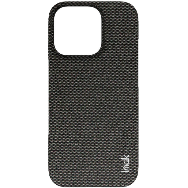 For iPhone 16 Pro Max imak Ruiyi Series Cloth Texture PU + PC Phone Case(Black)