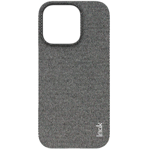 For iPhone 16 Pro Max imak Ruiyi Series Cloth Texture PU + PC Phone Case(Dark Grey)