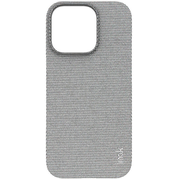For iPhone 16 Pro imak Ruiyi Series Cloth Texture PU + PC Phone Case(Light Grey)