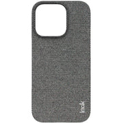 For iPhone 16 Pro imak Ruiyi Series Cloth Texture PU + PC Phone Case(Dark Grey)