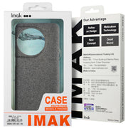 For iPhone 16 imak Ruiyi Series Cloth Texture PU + PC Phone Case(Dark Grey)