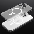 For iPhone 16 Pro SULADA Crystal Sand Series Electroplating Frosted MagSafe Magnetic Phone Case(Transparent) - free shipping - PMC TechLife - Order now!