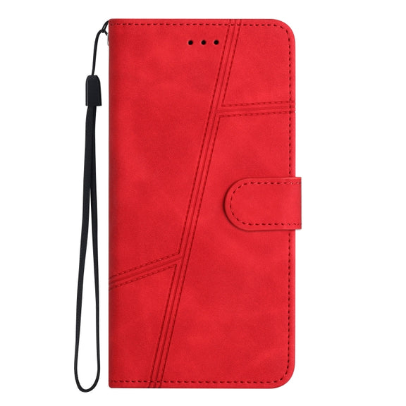 For iPhone 16 Skin-feel Stitching Leather Phone Case(Red)