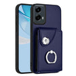 For Motorola Moto G 5G 2024 Organ Card Bag Ring Holder Phone Case(Blue) - Motorola Cases by PMC Jewellery | Online Shopping South Africa | PMC Jewellery | Buy Now Pay Later Mobicred