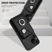 For Huawei Pura 70 Pro / 70 Pro+ Organ Card Bag Ring Holder Phone Case(Black)