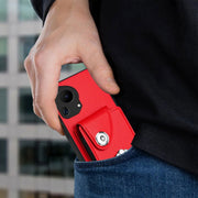 For Huawei Pura 70 Ultra Organ Card Bag Ring Holder Phone Case(Red)