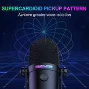 ONIKUMA M830 USB Desktop Colorful RGB Condenser Microphone