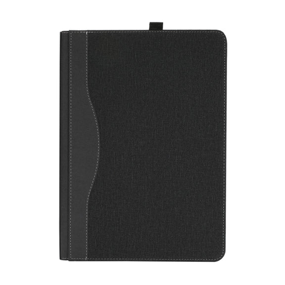 For Microsoft Surface Laptop Studio 2 Cotton Cloth Texture Leather Laptop Protective Case(Black)