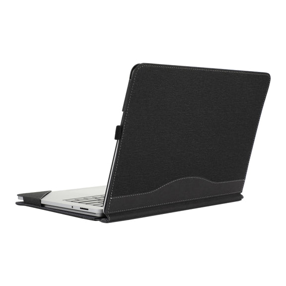 For Microsoft Surface Laptop Studio 2 Cotton Cloth Texture Leather Laptop Protective Case(Black)