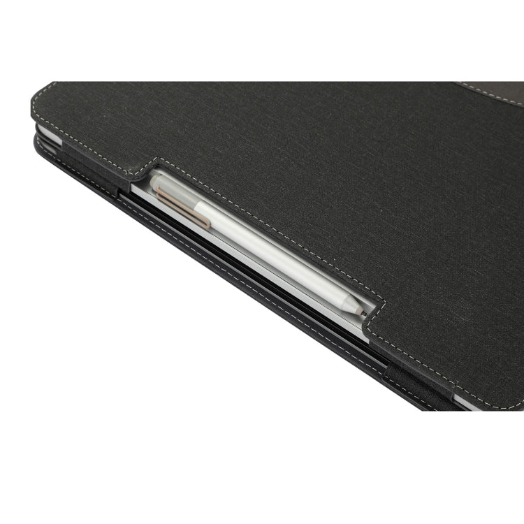 For Microsoft Surface Laptop Studio 2 Cotton Cloth Texture Leather Laptop Protective Case(Black)