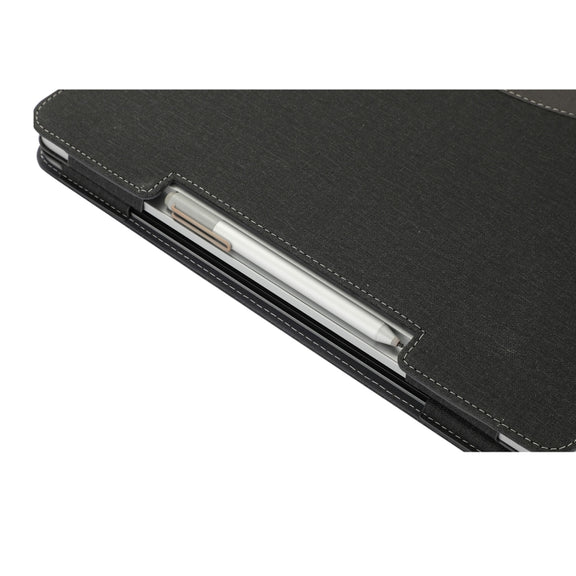For Microsoft Surface Laptop Studio 2 Cotton Cloth Texture Leather Laptop Protective Case(Black)