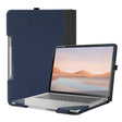 For Microsoft Surface Laptop Studio 2 Herringbone Texture Leather Laptop Protective Case(Dark Blue) - Screen & Keyboard Cover by PMC TechLife | Online Shopping South Africa | PMC TechLife | Buy Now Pay Later Mobicred