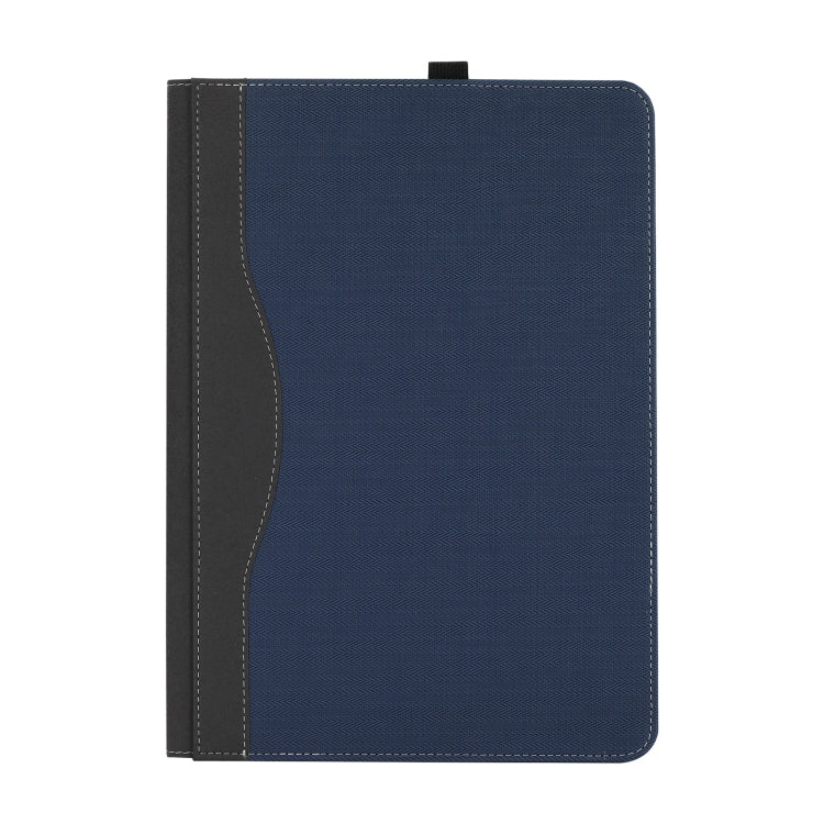 For Microsoft Surface Laptop Studio 2 Herringbone Texture Leather Laptop Protective Case(Dark Blue)