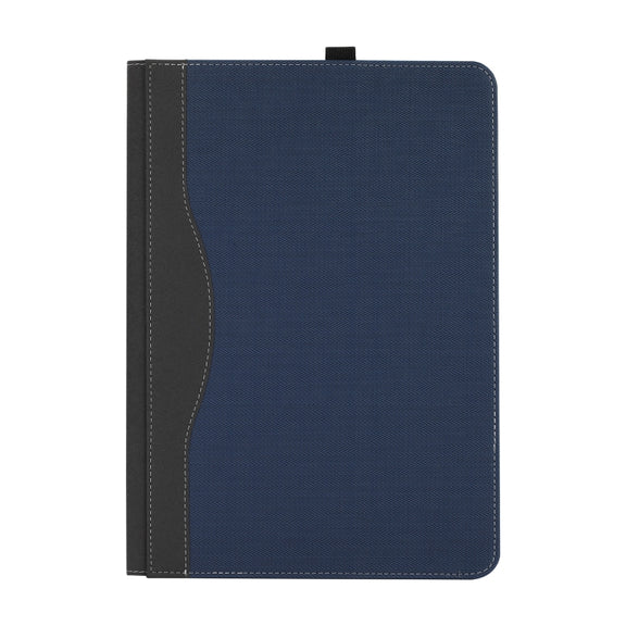 For Microsoft Surface Laptop Studio 2 Herringbone Texture Leather Laptop Protective Case(Dark Blue)