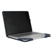 For Microsoft Surface Laptop Studio 2 Herringbone Texture Leather Laptop Protective Case(Dark Blue)