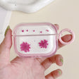 For AirPods Pro 2 Glitter Snowflake Epoxy Dried Flowers Earbuds Box TPU Case(Pink) - For AirPods Pro 2 by PMC Jewellery | Online Shopping South Africa | PMC Jewellery | Buy Now Pay Later Mobicred