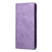For iPhone 16e Business Solid Color Magnetic RFID Leather Phone Case(Purple)