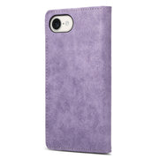 For iPhone 16e Business Solid Color Magnetic RFID Leather Phone Case(Purple)