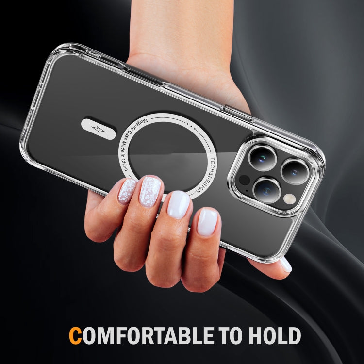 For iPhone 16 Pro Airbag Magsafe PC Hybrid TPU Phone Case(Transparent)