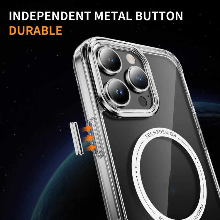 For iPhone 16 Pro Airbag Magsafe PC Hybrid TPU Phone Case(Transparent)