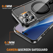 For iPhone 16 Pro Airbag Magsafe PC Hybrid TPU Phone Case(Transparent)