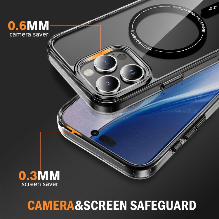 For iPhone 16 Pro Airbag Magsafe PC Hybrid TPU Phone Case(Transparent)