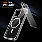 For iPhone 16 Pro Airbag Magsafe PC Hybrid TPU Phone Case(Transparent)