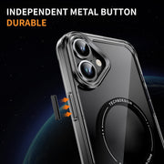 For iPhone 16 Plus Airbag Magsafe PC Hybrid TPU Phone Case(Clear Black)