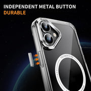 For iPhone 16 Airbag Magsafe PC Hybrid TPU Phone Case(Transparent)
