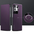 For Honor Magic Vs3 SULADA Kevlar 600D Texture Smart Window Leather Phone Case(Purple) - free shipping - PMC TechLife - Order now!
