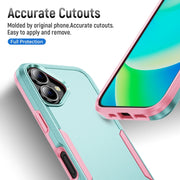 For iPhone 16 Plus Pioneer Armor Heavy Duty PC + TPU Phone Case(Green+Pink)