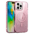 For iPhone 16 Pro Max Glitter Powder MagSafe Magnetic Phone Case(Transparent Pink) - free shipping - PMC TechLife - Order now!