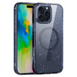 For iPhone 16 Pro Max Glitter Powder MagSafe Magnetic Phone Case(Transparent Titanium Blue) - iPhone 16 Pro Max Cases by PMC TechLife | Online Shopping South Africa | PMC TechLife | Buy Now Pay Later Mobicred