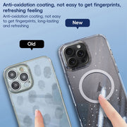 For iPhone 16 Plus Glitter Powder MagSafe Magnetic Phone Case(Transparent Titanium Blue)