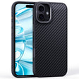 For iPhone 16 Plus Carbon Fiber Kevlar Lens Holder MagSafe Magnetic Phone Case(Black) - iPhone 16 Plus Cases by PMC TechLife | Online Shopping South Africa | PMC TechLife | Buy Now Pay Later Mobicred