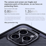 For iPhone 16 Pro Carbon Fiber Kevlar MagSafe Magnetic Phone Case(Black)