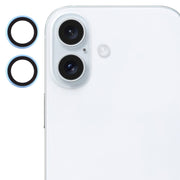 For iPhone 16 / 16 Plus Back Camera Cover Tempered Glass Lens Film(Dark Blue)