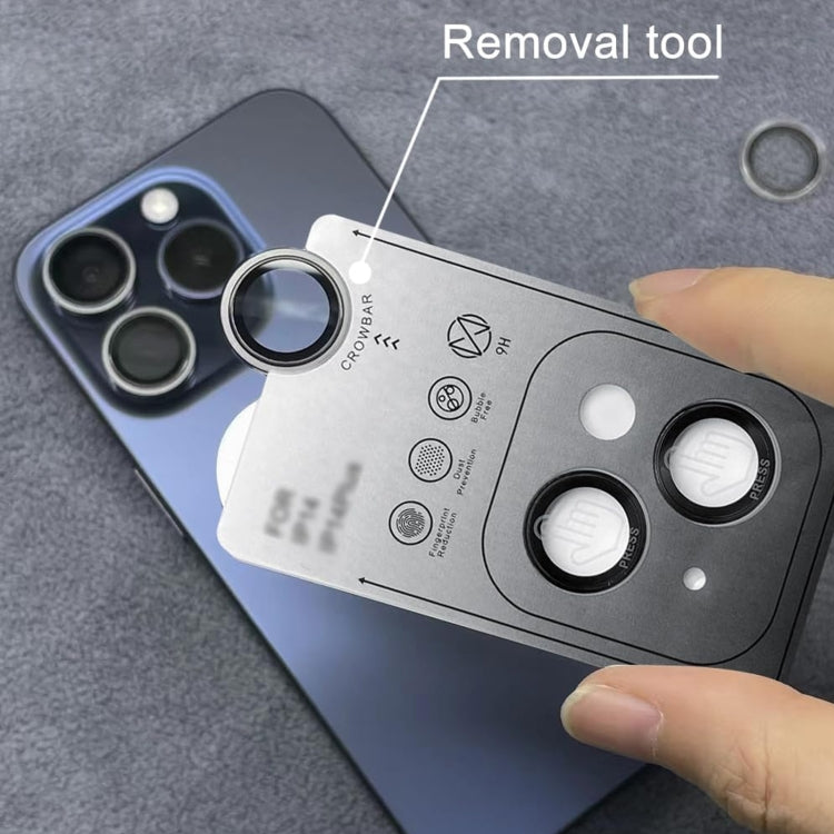 For iPhone 16 Pro / 16 Pro Max Back Camera Cover Tempered Glass Lens Film(Black)