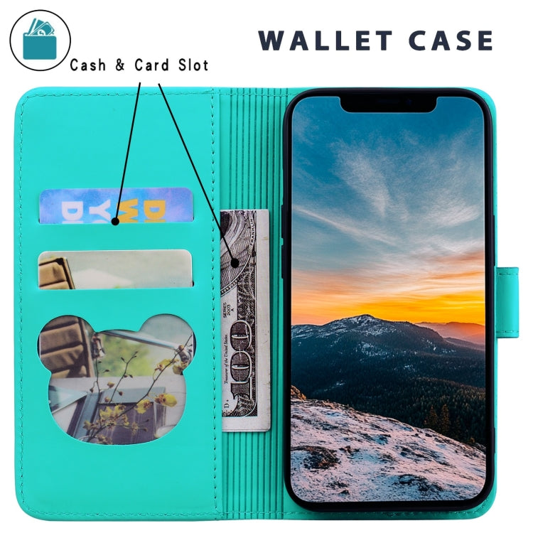 For Redmi K70 Ultra Cute Cat Embossed Leather Phone Case(Lake Blue)