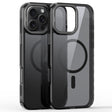 For iPhone 16 Pro Max Mirror Crystal Clear Lens Holder MagSafe Magnetic Phone Case(Transparent Black) - iPhone 16 Pro Max Cases by PMC TechLife | Online Shopping South Africa | PMC TechLife | Buy Now Pay Later Mobicred