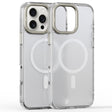 For iPhone 16 Pro Max Frosted Crystal Clear Lens Holder MagSafe Magnetic Phone Case(Transparent) - free shipping - PMC TechLife - Order now!