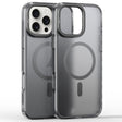 For iPhone 16 Pro Max Frosted Crystal Clear Lens Holder MagSafe Magnetic Phone Case(Transparent Grey) - iPhone 16 Pro Max Cases by PMC TechLife | Online Shopping South Africa | PMC TechLife | Buy Now Pay Later Mobicred